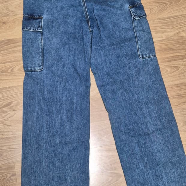 GUESS 카고 데님 와이드 팬츠 28
