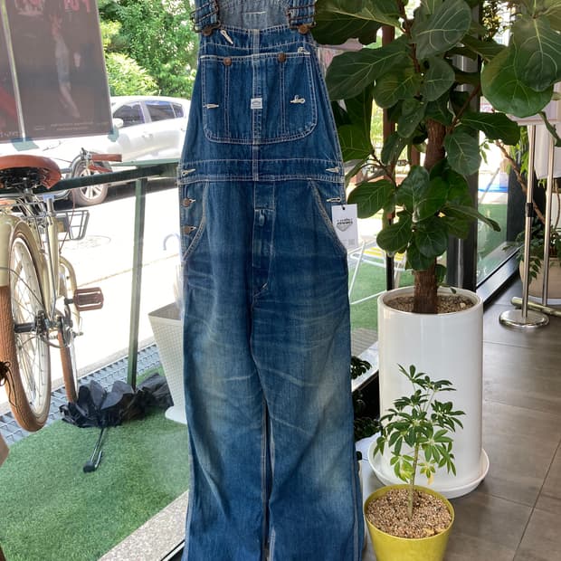 BIG JOHN 데님 카펜터 멜빵 팬츠