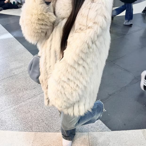 사가폭스 퍼자켓 리얼퍼 폭스퍼