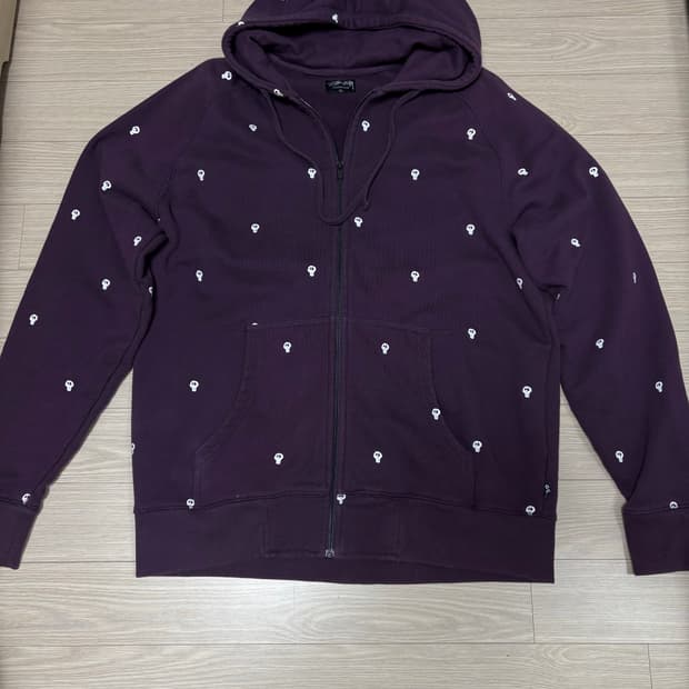 [L] 스투시 스컬 래글런 후드집업