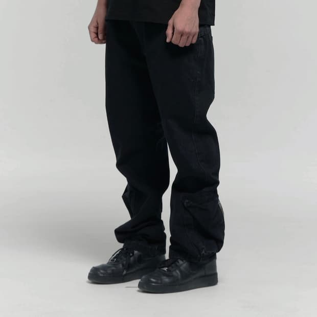 플라스틱 프로덕트 MPa ANKLE CARGO PANTS (BLACK)