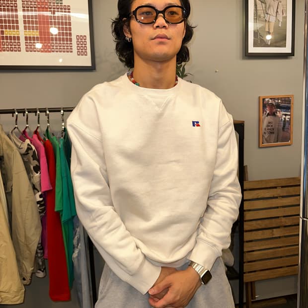 00’s Russell Athletic white logo sweat