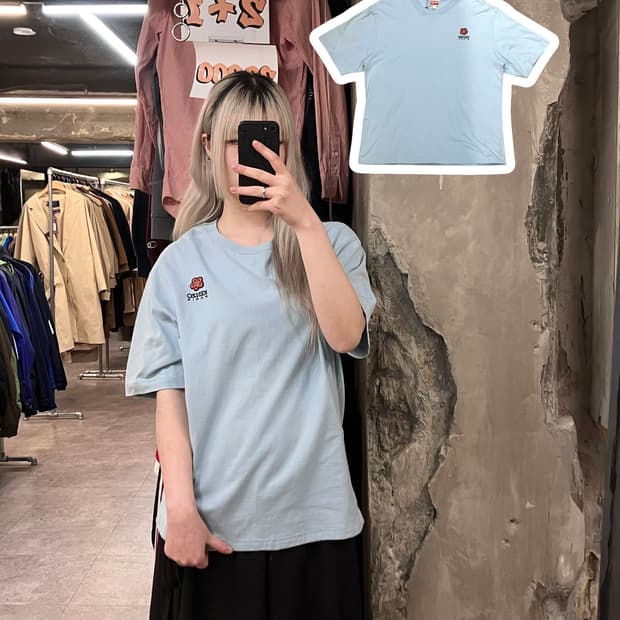 겐조 반팔 티셔츠 스카이블루 L #csz3202