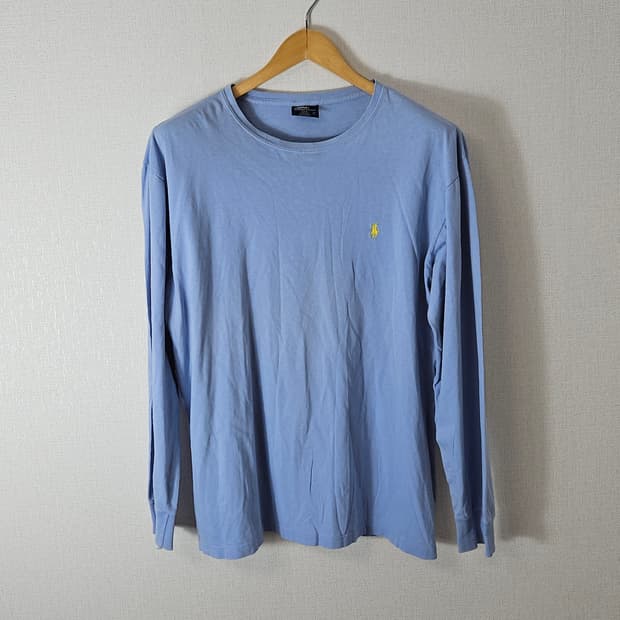 90s 폴로 랄프로렌 옐로우포니 긴팔티셔츠 롱슬리브 스카이블루 M