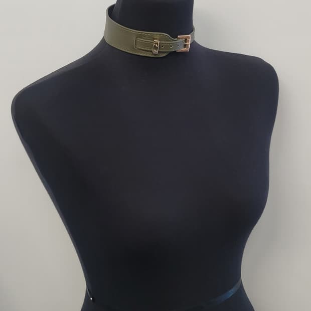 leather vintage necklace