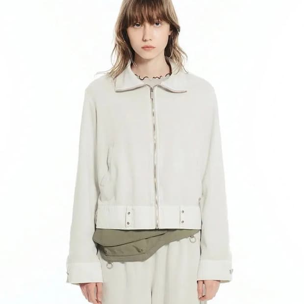세릭 WASHING DENIM ZIP UP / IVORY