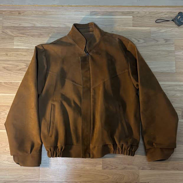 빈티지 스웨이드 블루종