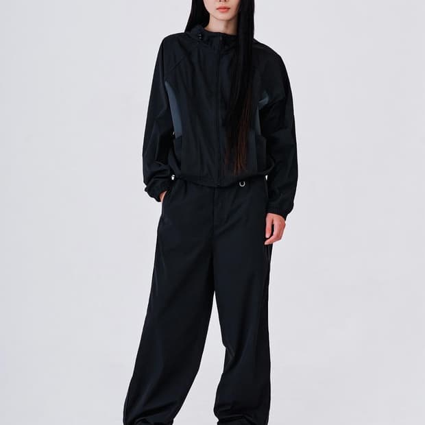 Color Blocked Windbreaker Black 셋업 사이즈m 