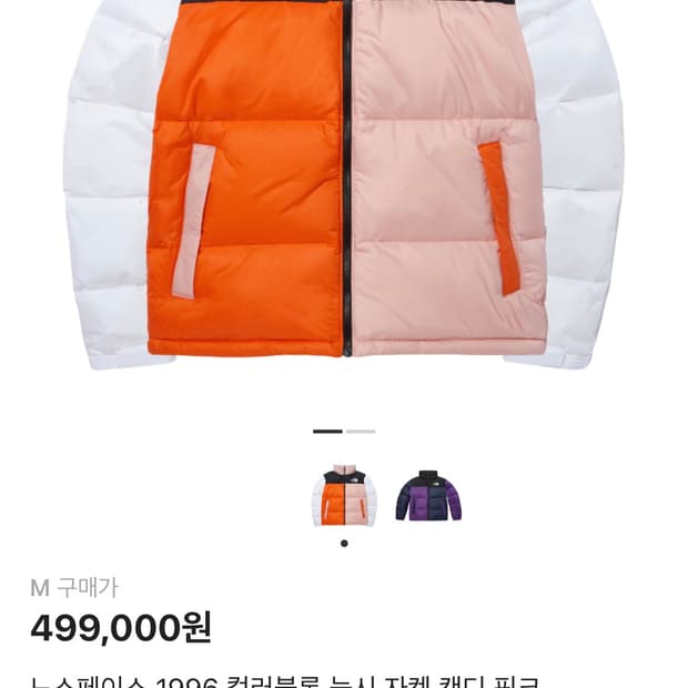 노스페이스 눕시 희귀색