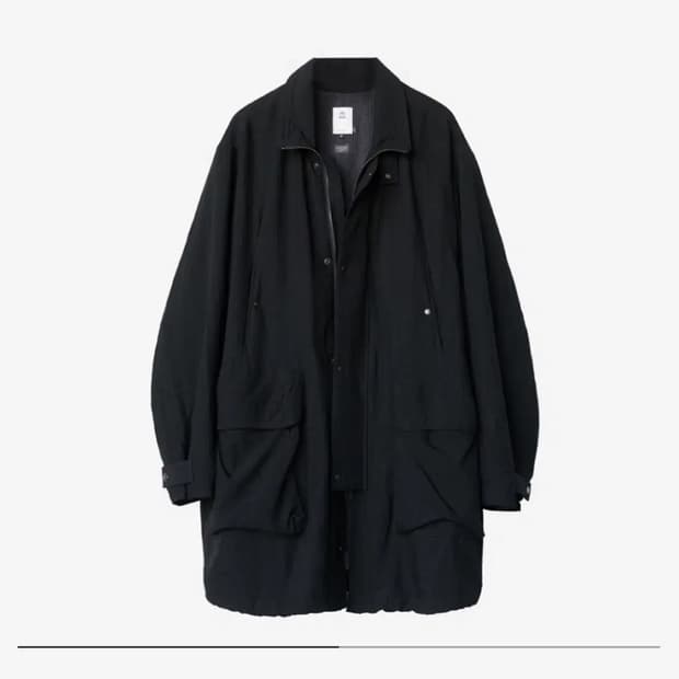 폴리테루 헤비 카코트 블랙 3사이즈