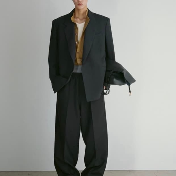 렉토 베르디 오버사이즈 더블 블레이저 자켓