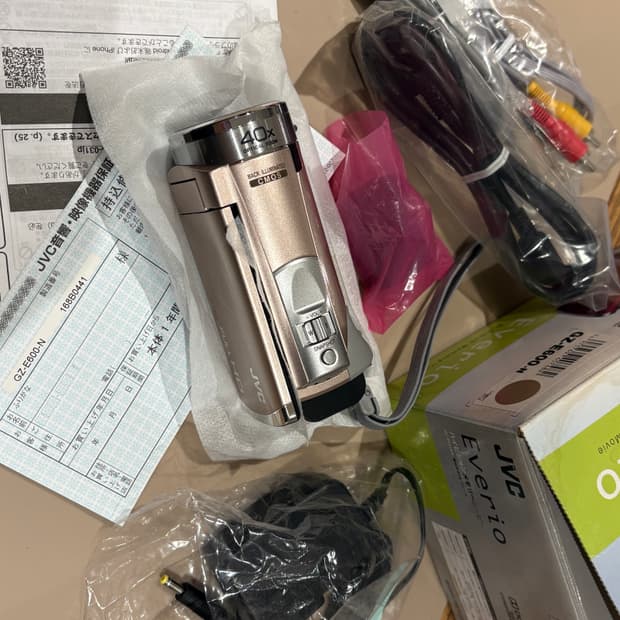 미사용 카리나 JVC GZ-E600 빈티지 캠코더 레트로 감성 영상 