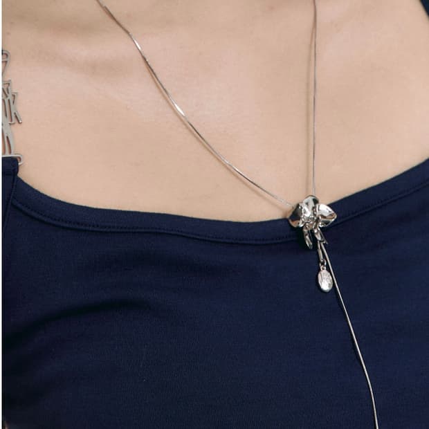 [새제품] 카시코 x 센티멍 슬라이드 오키드 네클리스