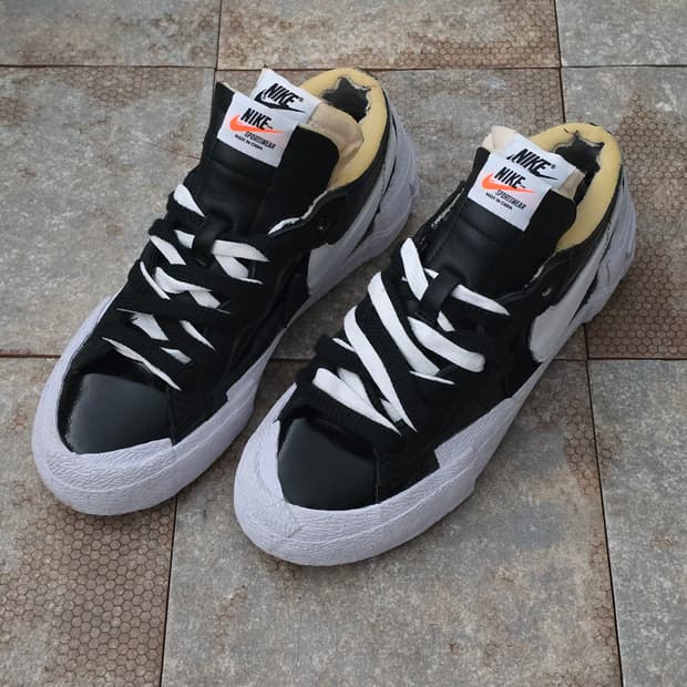 (235)나이키 사카이 블레이저 로우 블랙 페이턴트