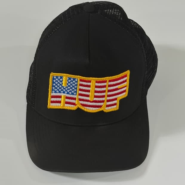 허프(Huf) 블랙 트러커 USA 스냅백