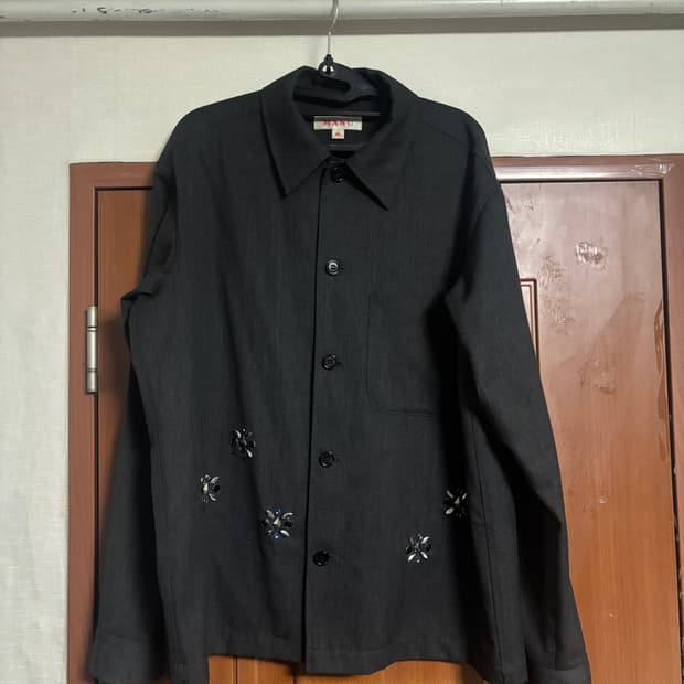 [46]MASU 24FW STUD SHIRT GREY