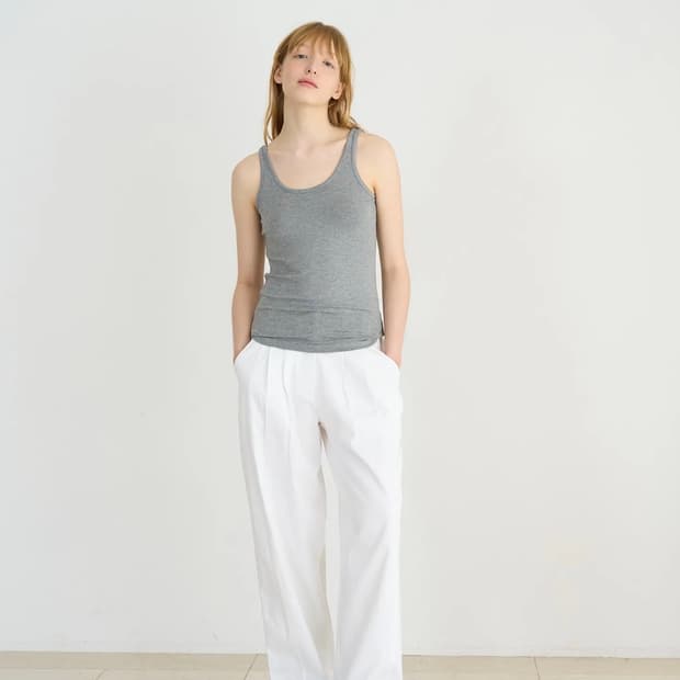 페스토 COTTON TROUSERS WHITE