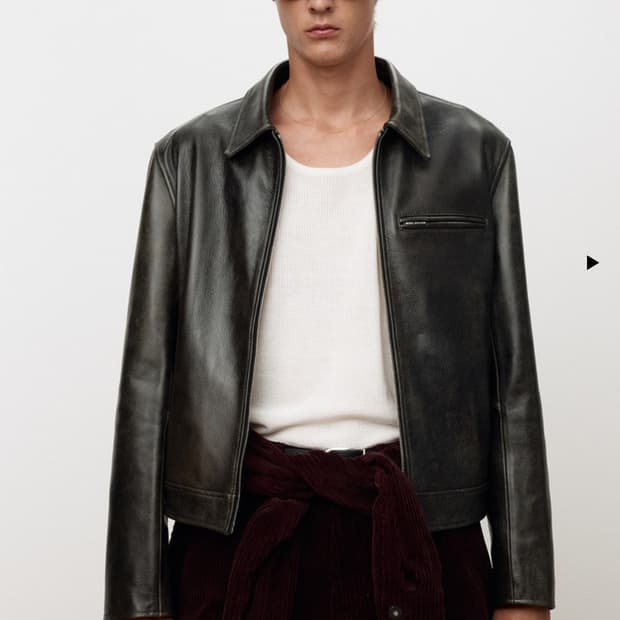 토니웩 레더자켓 25fw 빈티지 블랙