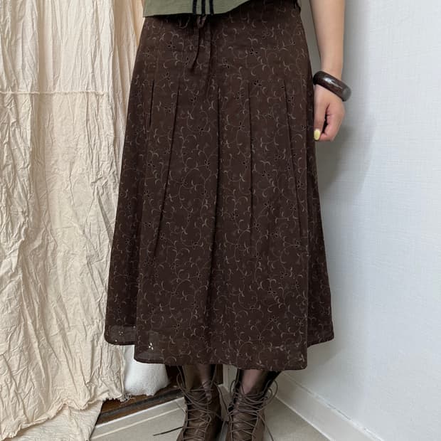 flower cotton skirt