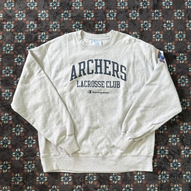 챔피온 리버스위브 그레이 스웻셔츠 맨투맨