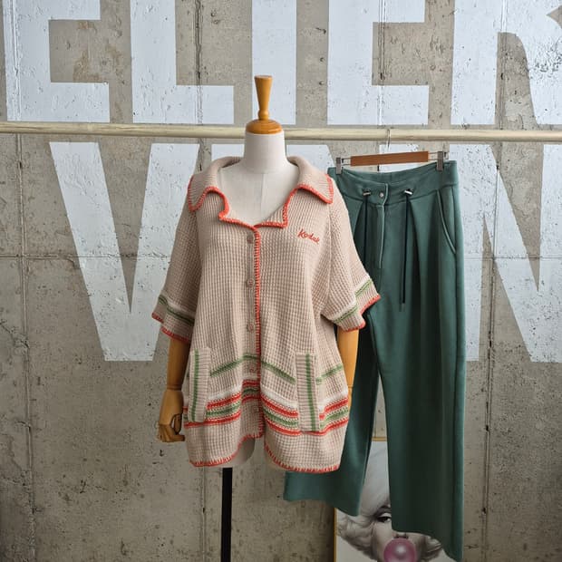 코닥 2025년상품 니트 반팔 오버셔츠 가디건(SB8