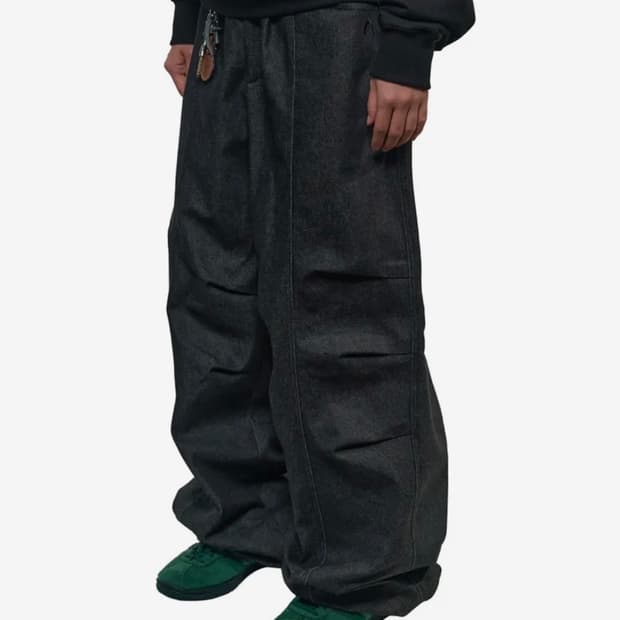 아캄 핀턱 데님팬츠