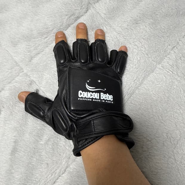 COUCOUBEBE BOTOX - Leather GLOVES_BLACK