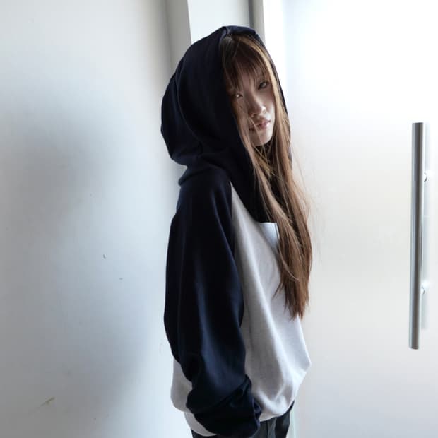 택포) 베이비랩 drop hood raglan t