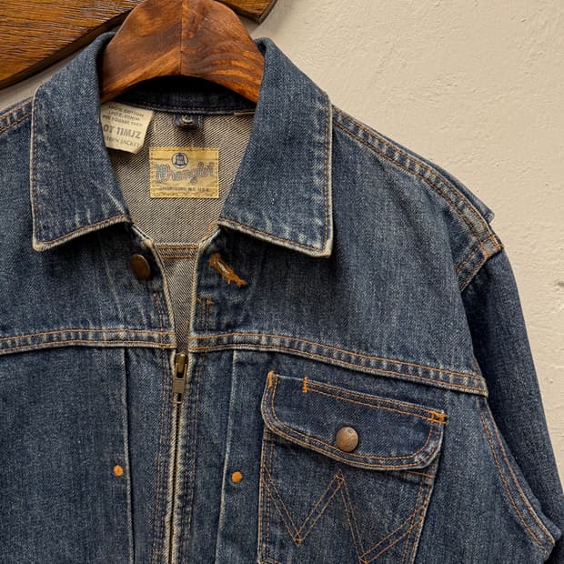 66) Japan Wrangler Blue Bell Zip-Up Deni