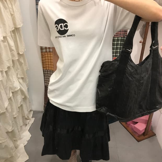 꼼데가르송 로고 티셔츠