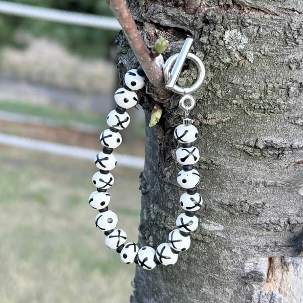핸드메이드 우각 비즈 팔찌