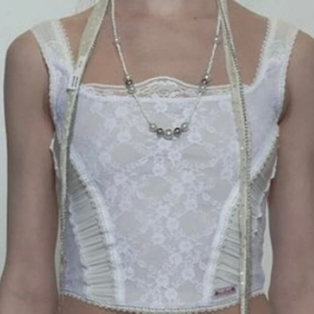 스컬프터 Team Mary Corset Top White/Raw