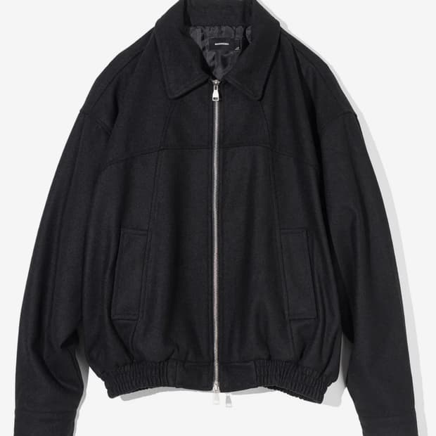 매스노운 웨스턴 울 블루종 블랙 M