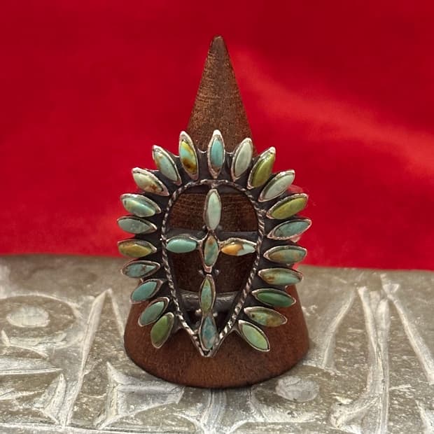 Green Turquoise Marquise Cluster Teardro
