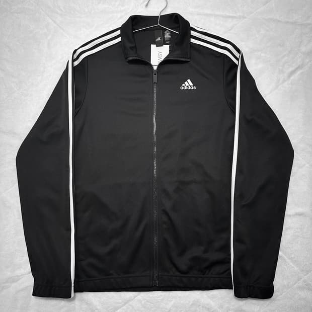 아디다스 3스트라이프 트랙탑 저지 (Black/White)