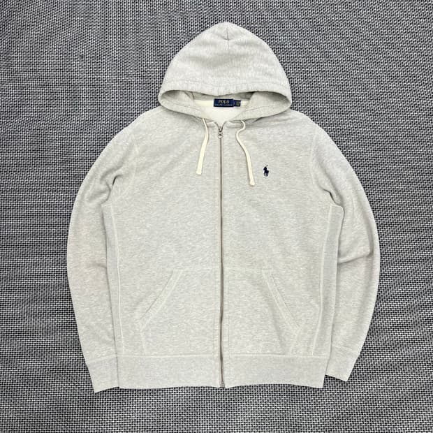 폴로 그레이 후드집업