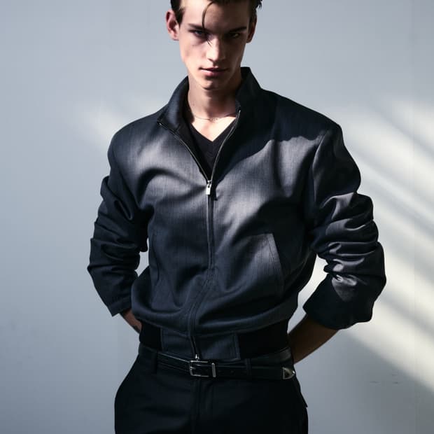 헬렛 26ss 로우넥 블루종 그레이 M