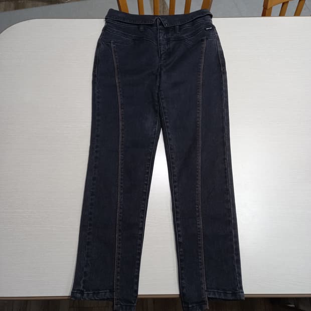 28 MindBridge  스판 테이퍼드진 블랙 28-876