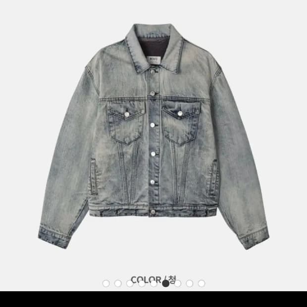 Free ) 정말 이쁜 오버핏 블루블랙 워싱 데님 청자켓