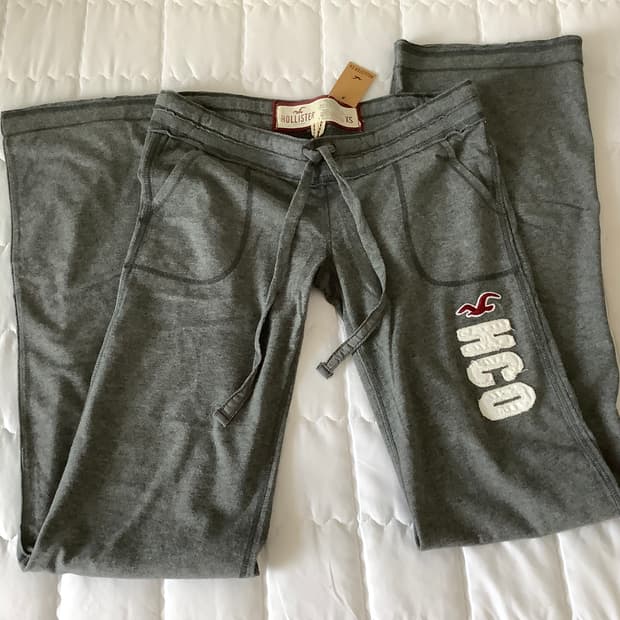 홀리스터 로우라이즈 세미 부츠컷 스웻팬츠