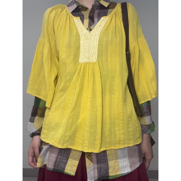 빈티지 히피 블라우스