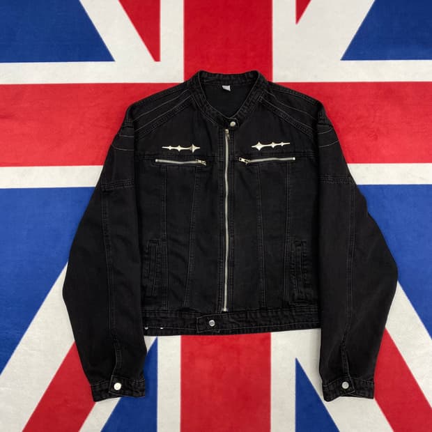 빈티지 흑청자켓 3XL 실측 2XL 