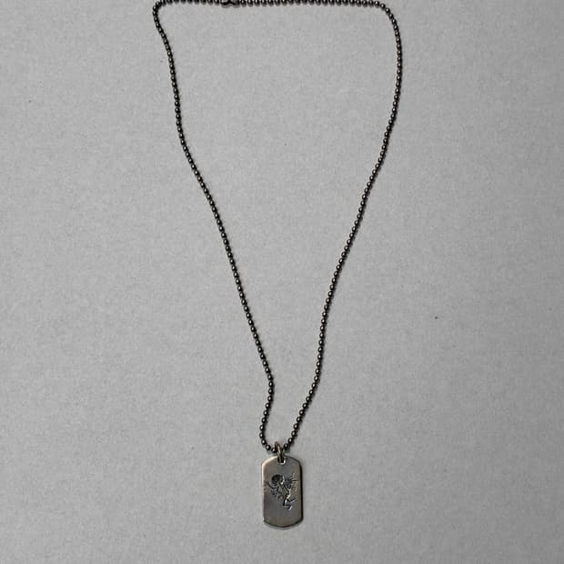 론원스 X 갤러리 디파트먼트 스켈레톤 도그 택 펜던트 목걸이 925실버