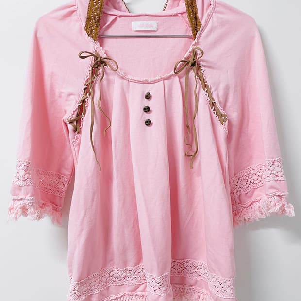 Liz Lisa 리즈리사 딸기초코 리본 후드 튜닉 히메갸루 히메카지