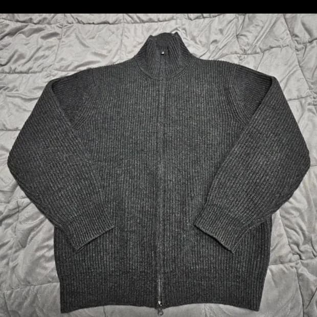 [택포] 인더로우 로이 풀 집업니트 파카 딥그레이 2사이즈