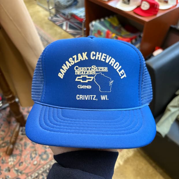 80s 미국 바나작 쉐보레 홍보용 트러커캡 데드스탁