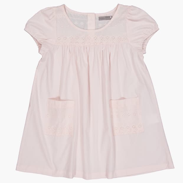 나비버스 EYELET MEMO DRESS IN PINK