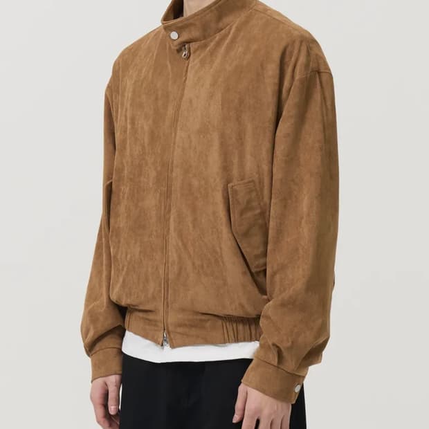 토피 스냅 스웨이드자켓