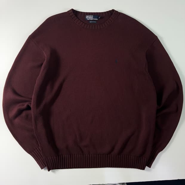 Polo 폴로 랄프로렌 버건디 라운드 니트