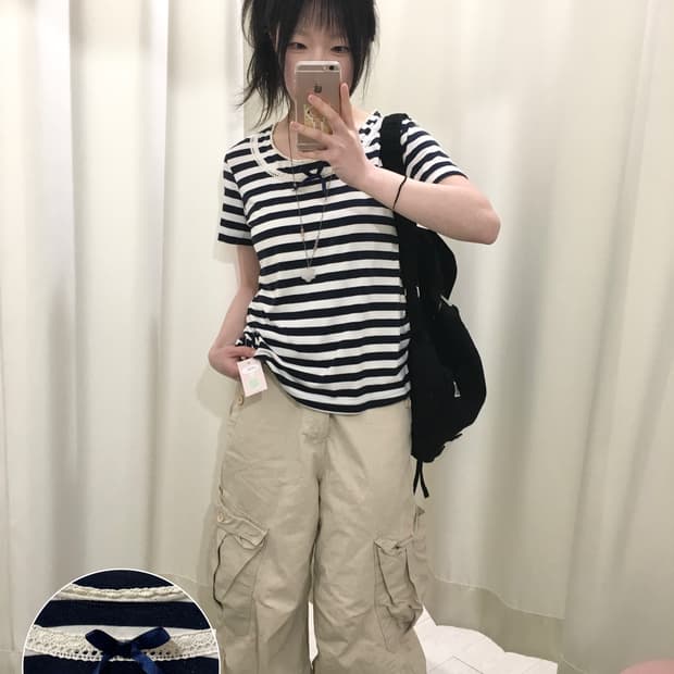 ribbon stripe t-shir